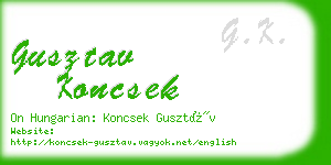 gusztav koncsek business card